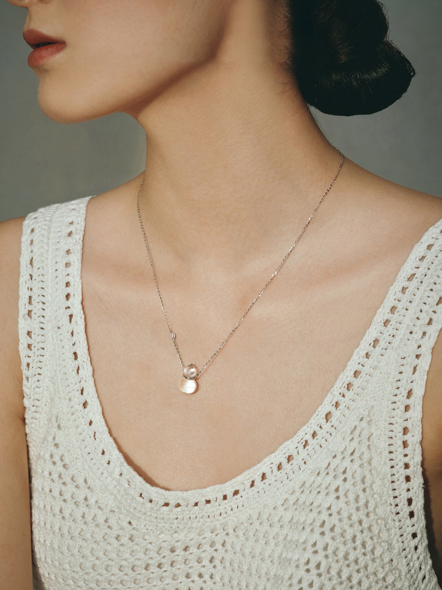 Natural Clear Quartz Hulu Gourd Pendant Necklace - 925 Sterling Silver Chinese Lucky Charm Gift for Her