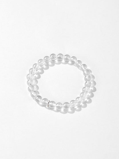 Natural Clear Quartz Super Seven Bracelet – Minimalist Crystal Beaded Jewelry for Women