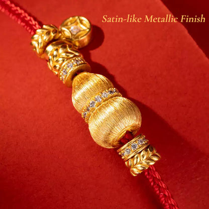 Fortune & Prosperity Cinnabar Red String Bracelet with Gourd Charm | Chinese Inspired Jewelry Gift for Women