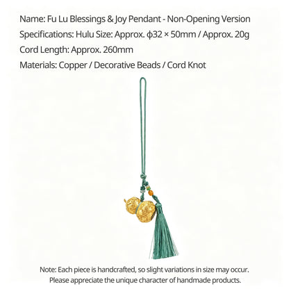 Copper Hulu Gourd Bag Charm - Chinese Filigree Lucky Pendant with Prosperity Symbol for Birthday Gift