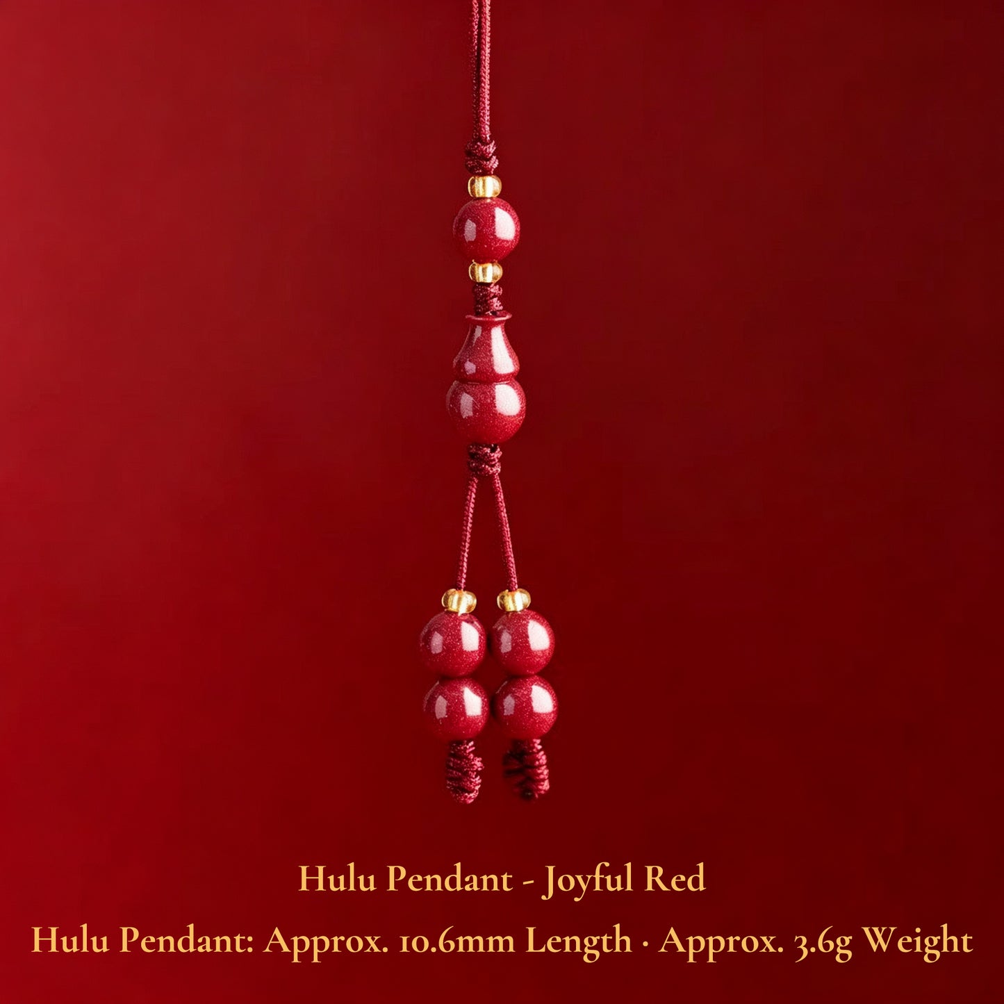High Purity Cinnabar Pendant Charm - Chinese Feng Shui Lucky Car Keychain with Peace Pendant, Hulu Gourd & Pi Xiu Protection Charm