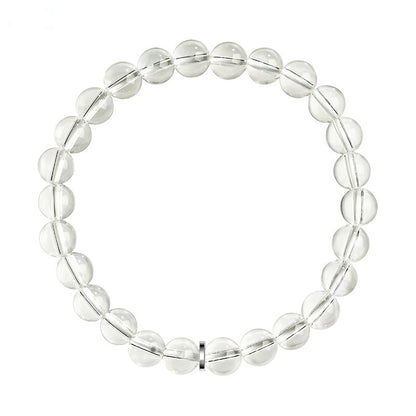 Natural Clear Quartz Super Seven Bracelet – Minimalist Crystal Beaded Jewelry for Women