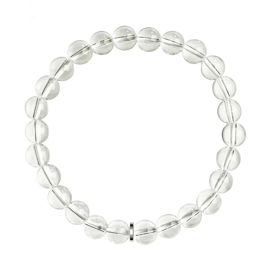 Natural Clear Quartz Super Seven Bracelet – Minimalist Crystal Beaded Jewelry for Women