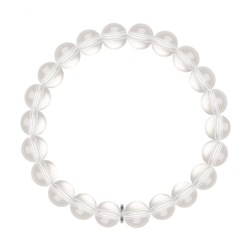 Natural Clear Quartz Super Seven Bracelet – Minimalist Crystal Beaded Jewelry for Women