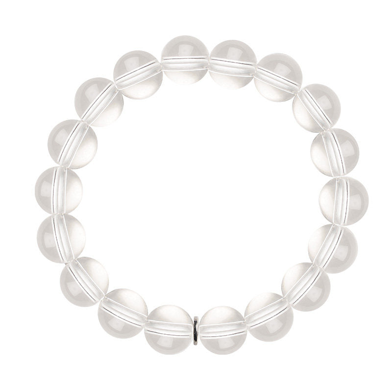 Natural Clear Quartz Super Seven Bracelet – Minimalist Crystal Beaded Jewelry for Women