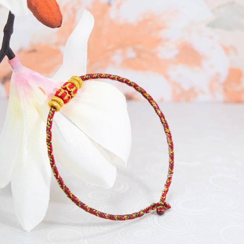 Chinese Zodiac Guardian Red String Bracelet, Handmade Lucky Charm Bracelet Inspired by Chinese Tradition