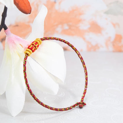 Chinese Zodiac Guardian Red String Bracelet, Handmade Lucky Charm Bracelet Inspired by Chinese Tradition