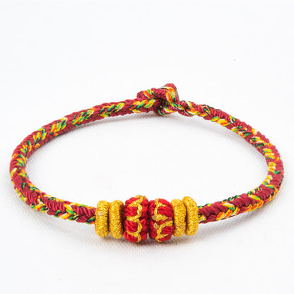 Chinese Zodiac Guardian Red String Bracelet, Handmade Lucky Charm Bracelet Inspired by Chinese Tradition