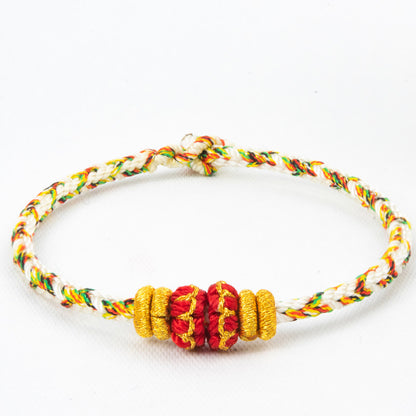 Chinese Zodiac Guardian Red String Bracelet, Handmade Lucky Charm Bracelet Inspired by Chinese Tradition