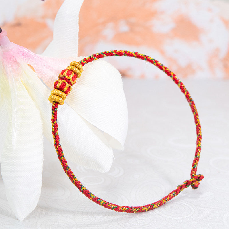 Chinese Zodiac Guardian Red String Bracelet, Handmade Lucky Charm Bracelet Inspired by Chinese Tradition