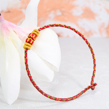 Chinese Zodiac Guardian Red String Bracelet, Handmade Lucky Charm Bracelet Inspired by Chinese Tradition