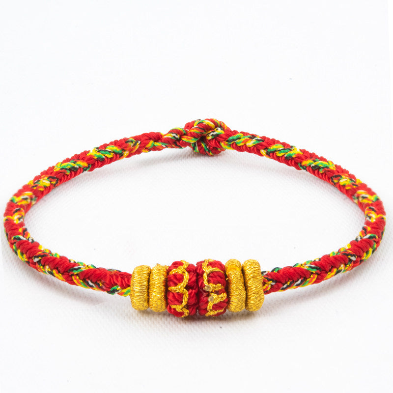Chinese Zodiac Guardian Red String Bracelet, Handmade Lucky Charm Bracelet Inspired by Chinese Tradition