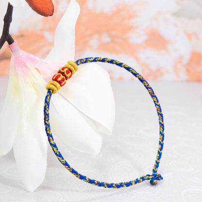 Chinese Zodiac Guardian Red String Bracelet, Handmade Lucky Charm Bracelet Inspired by Chinese Tradition