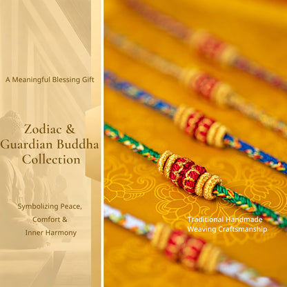 Chinese Zodiac Guardian Red String Bracelet, Handmade Lucky Charm Bracelet Inspired by Chinese Tradition